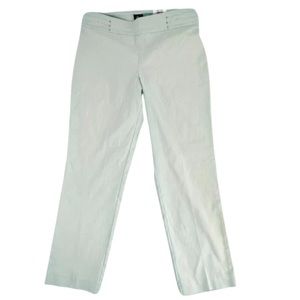 JM Collection Slim Leg Pants Size L Short Enchant Mint Rivet Stretch Brand New
